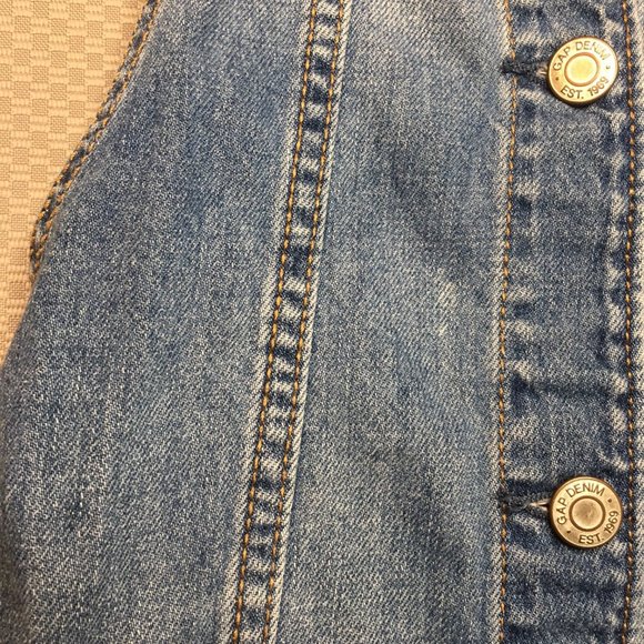 Gap Denim Overall Dress Girls Size Large - Picture 9 of 12